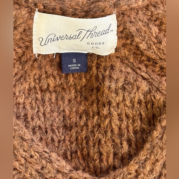 Sz S Universal Thread ballon sleeve rust terracotta sweater oversized - Picture 7 of 7